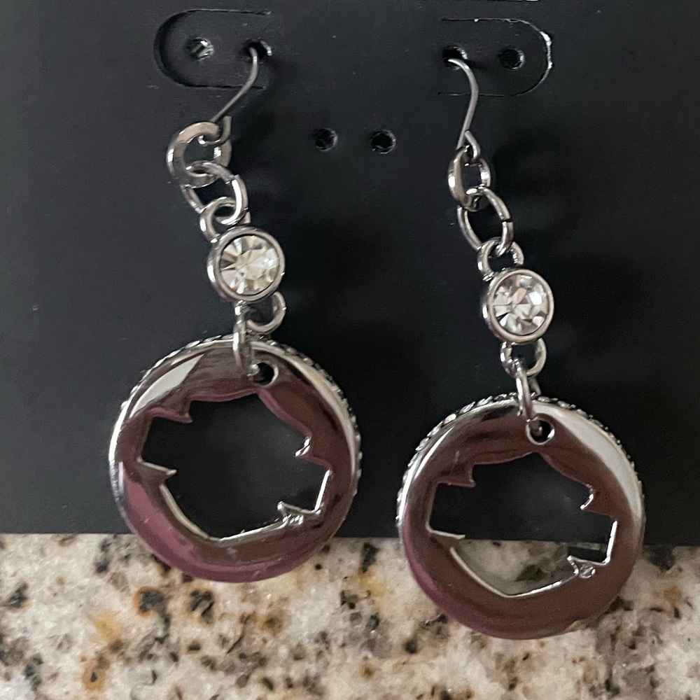 Harley Davidson Earrings - Circle with B/S